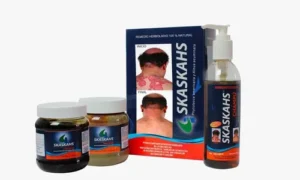 Tratamiento herbolario Skaskahs en 3 cajas con 9 piezas para aliviar la psoriasis y dermatitis de forma natural